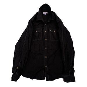 RARE True Religion Shirt Long Sleeve Utility Black Medium